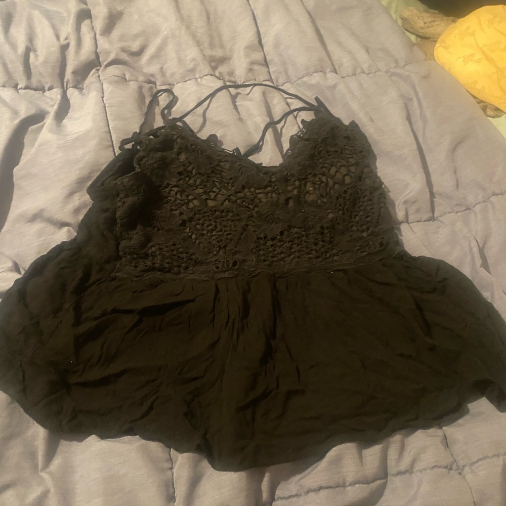 Maurices Black Crochet‎ Tank Top